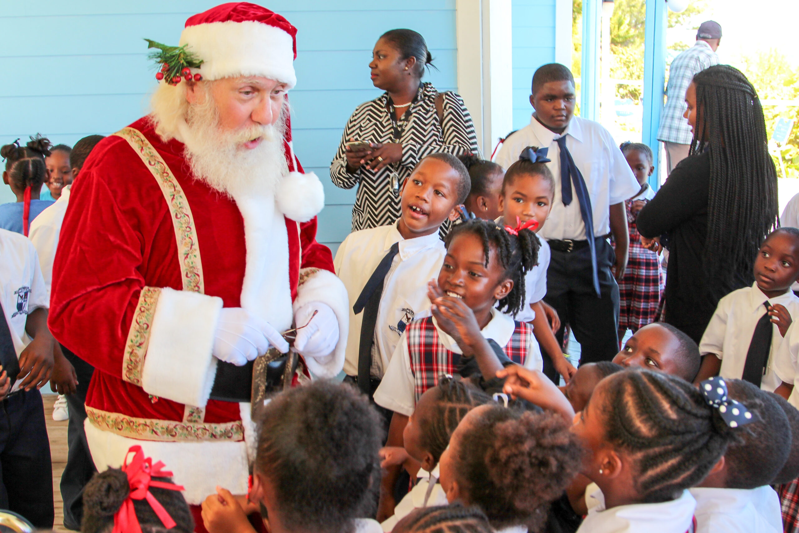 Santa with kids